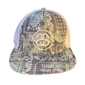 Vintage Stussy Paisley Trucker Snapback Hat